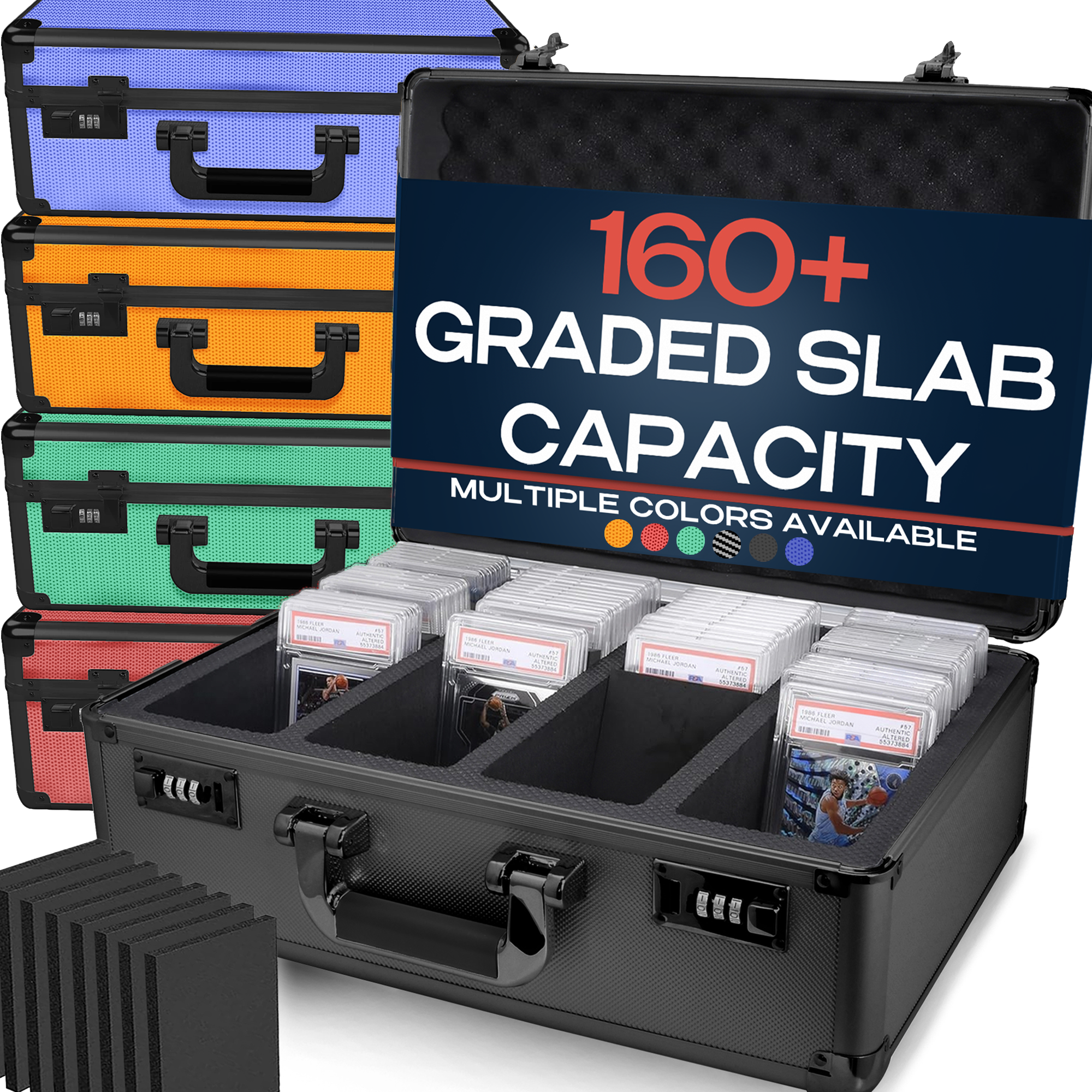 Black Graded Card Case (Large) - 160 Graded Slab Capacity Black Graded Card Case (Large) - 160 Graded Slab Capacity