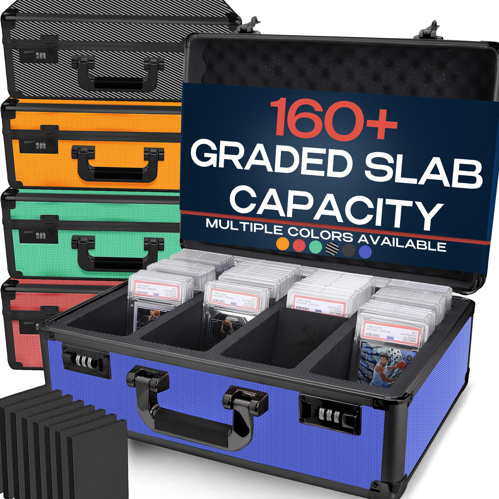 Blue Graded Card Case (Large) - 160 Graded Slab Capacity