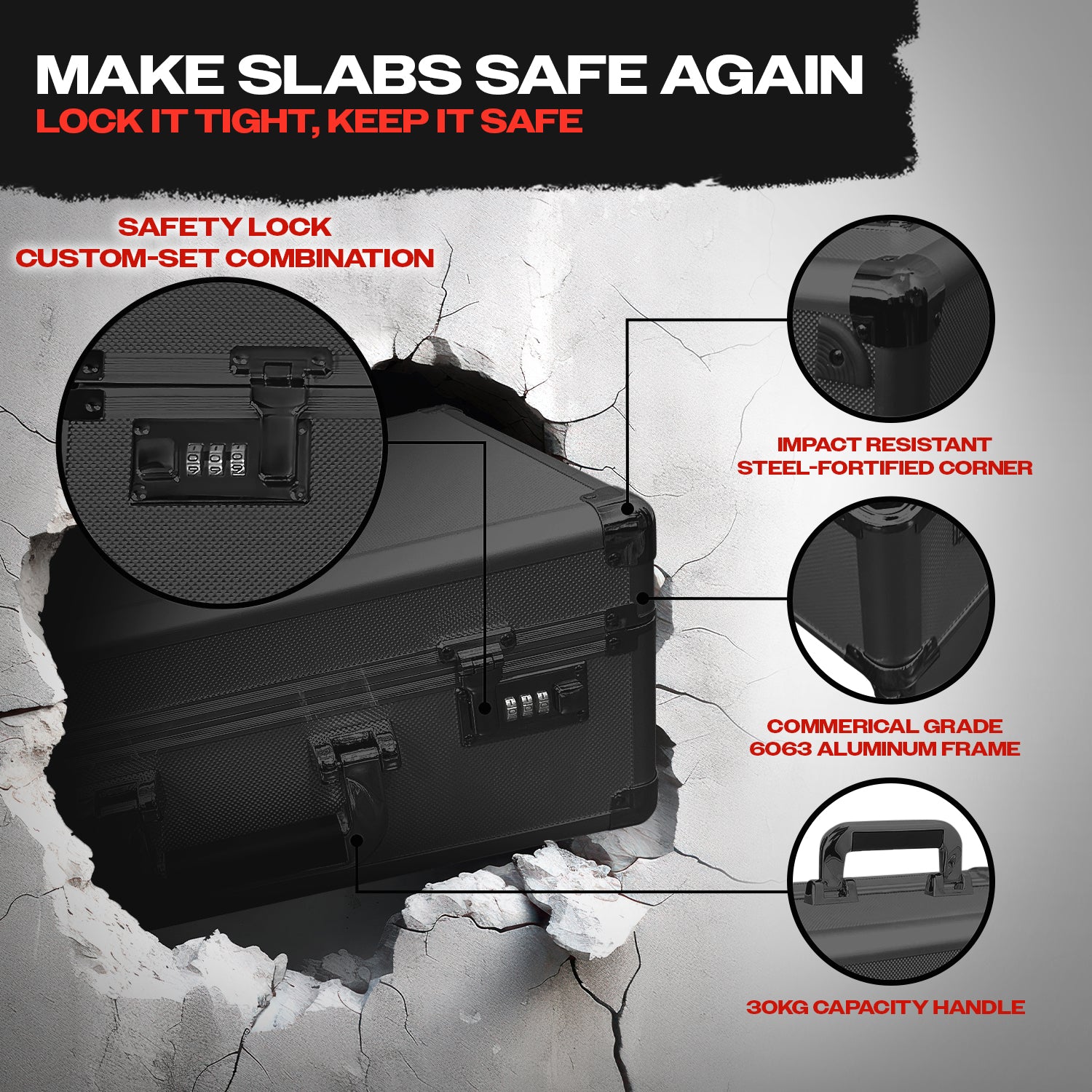 Black Graded Card Case (Large) - 160 Graded Slab Capacity