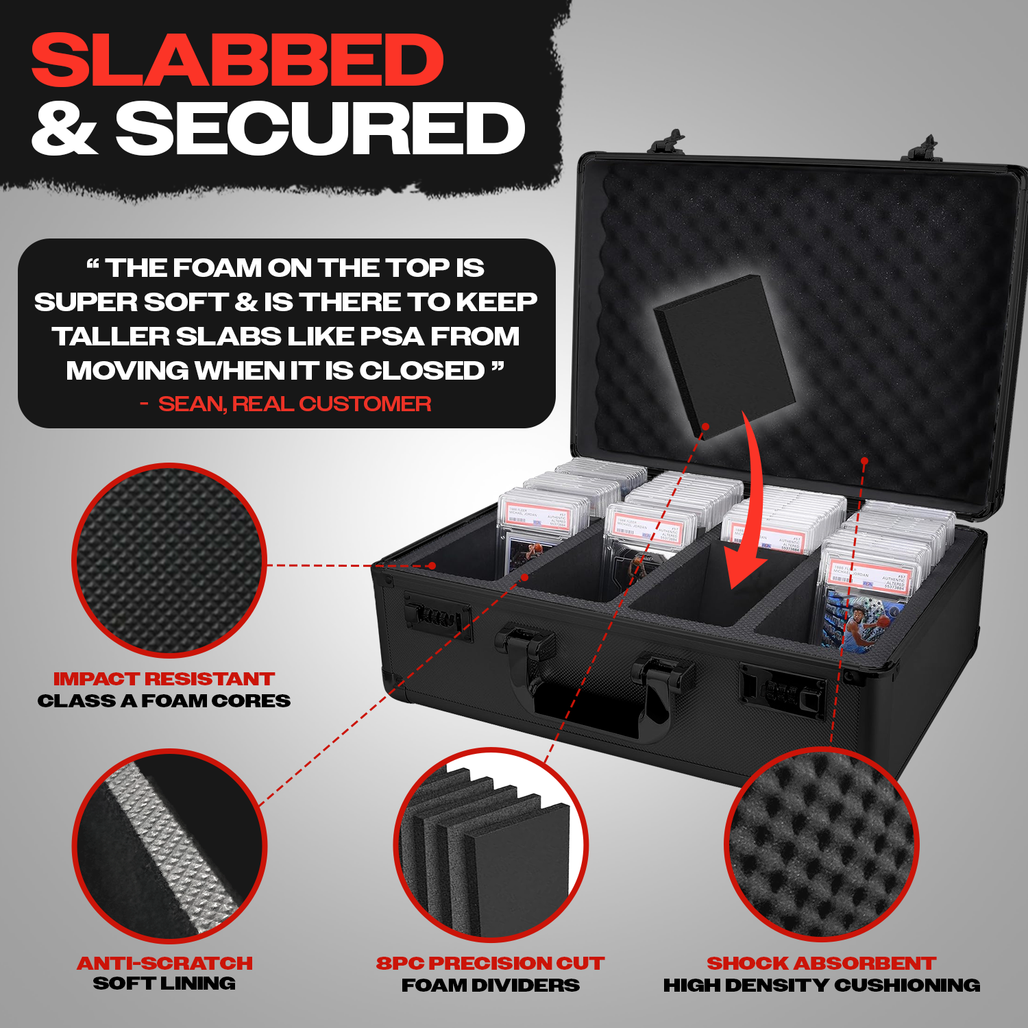 Black Graded Card Case (Large) - 160 Graded Slab Capacity