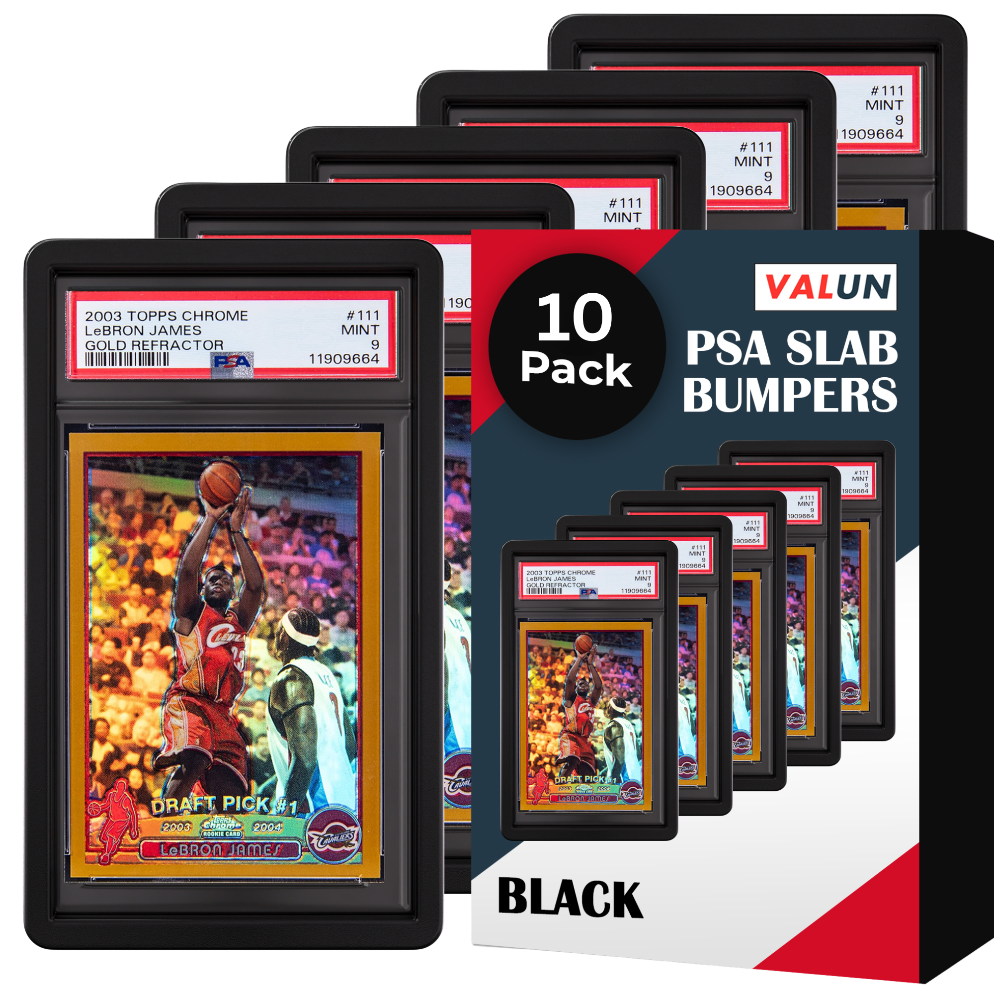 10PK PSA Slab Bumpers Black