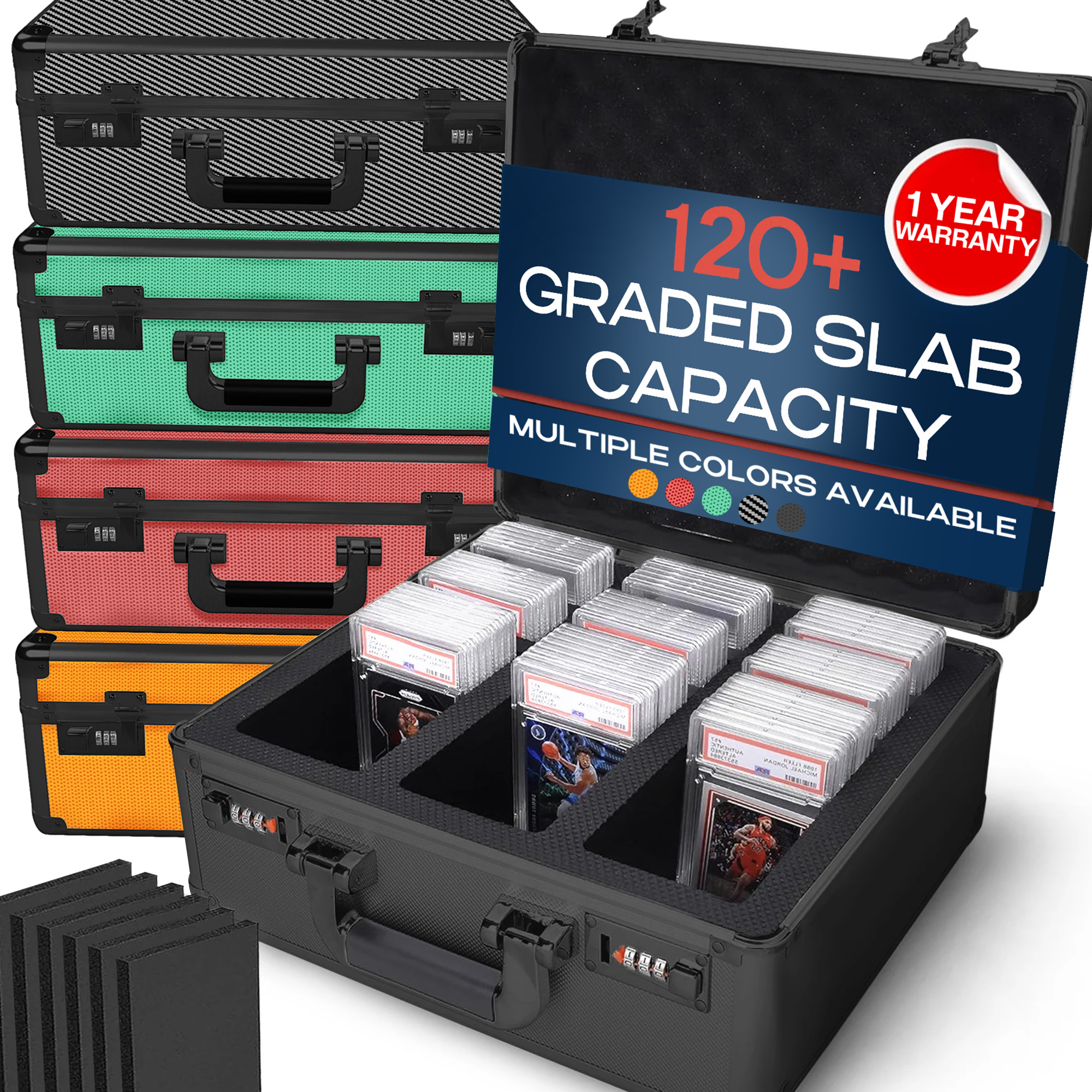 Black Graded Card Case (Medium) - 120 Graded Slab Capacity