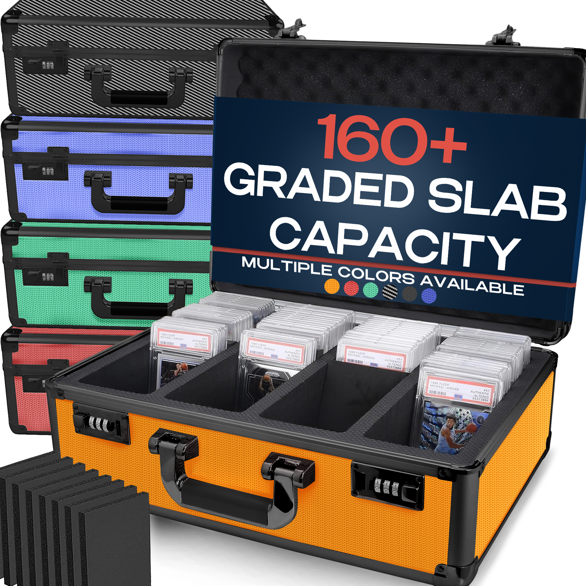Orange Graded Card Case (Large) - 160 Graded Slab Capacity