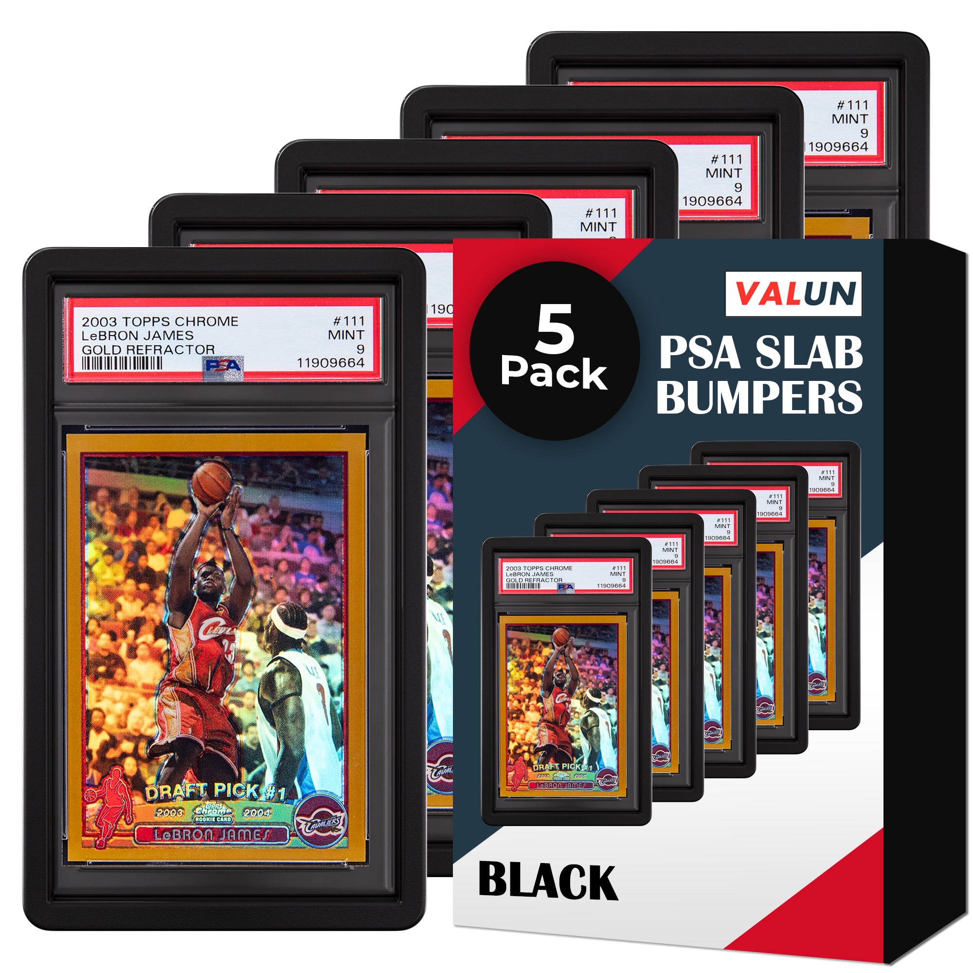 5PK PSA Slab Bumpers Black