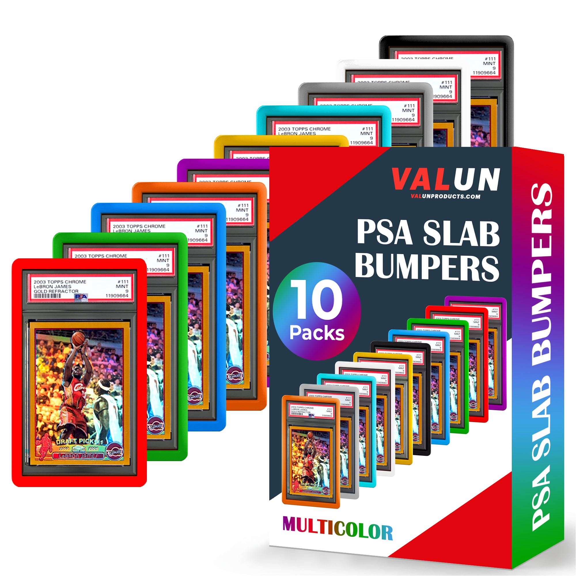 10PK PSA Slab Bumpers Multicolor